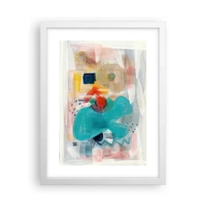 Plakat w białej ramie - Kolorowa gra - 30x40 cm