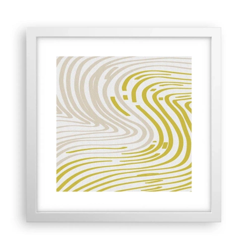 Plakat w białej ramie - Kompozycja z łagodnym ugięciem - 30x30 cm