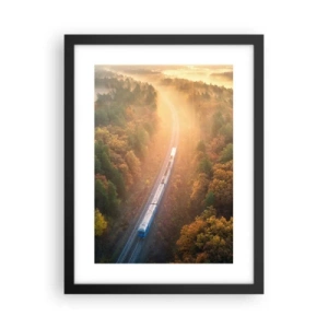 Plakat w czarnej ramie - Jesienna podróż - 30x40 cm