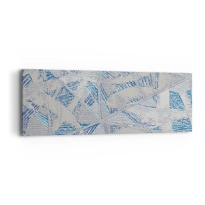 Obraz na płótnie - W szaroniebieskim labiryncie - 90x30 cm