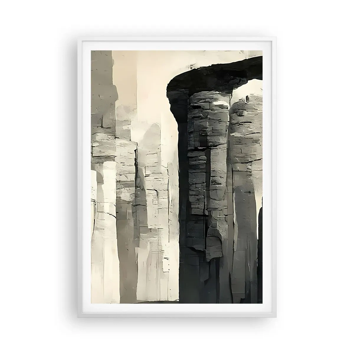 Plakat w białej ramie - Majestat antyku - 70x100 cm