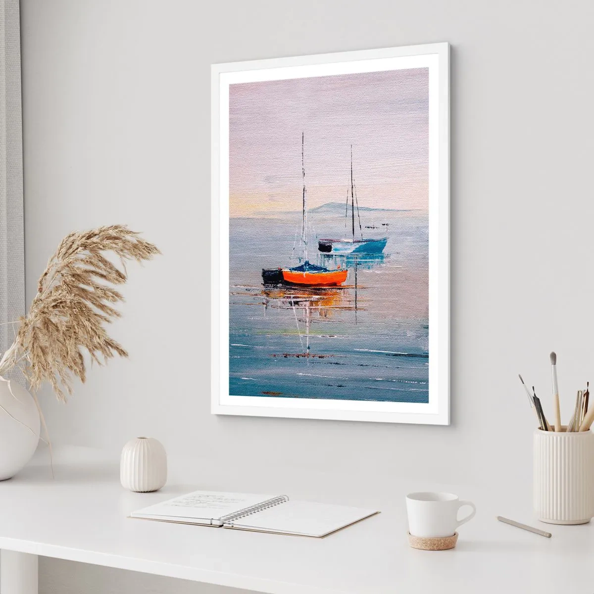 Plakat w białej ramie - Zasłużony odpoczynek - 30x40 cm