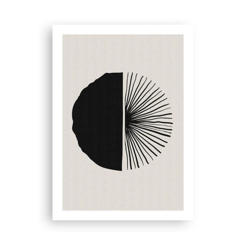 Plakat - Minimalistyczna czarno-biała abstrakcja - 50x70cm - Wachlarz możliwości - Nowoczesna dekoracja ścienna do salonu, kuchni i sypialni ARTTOR