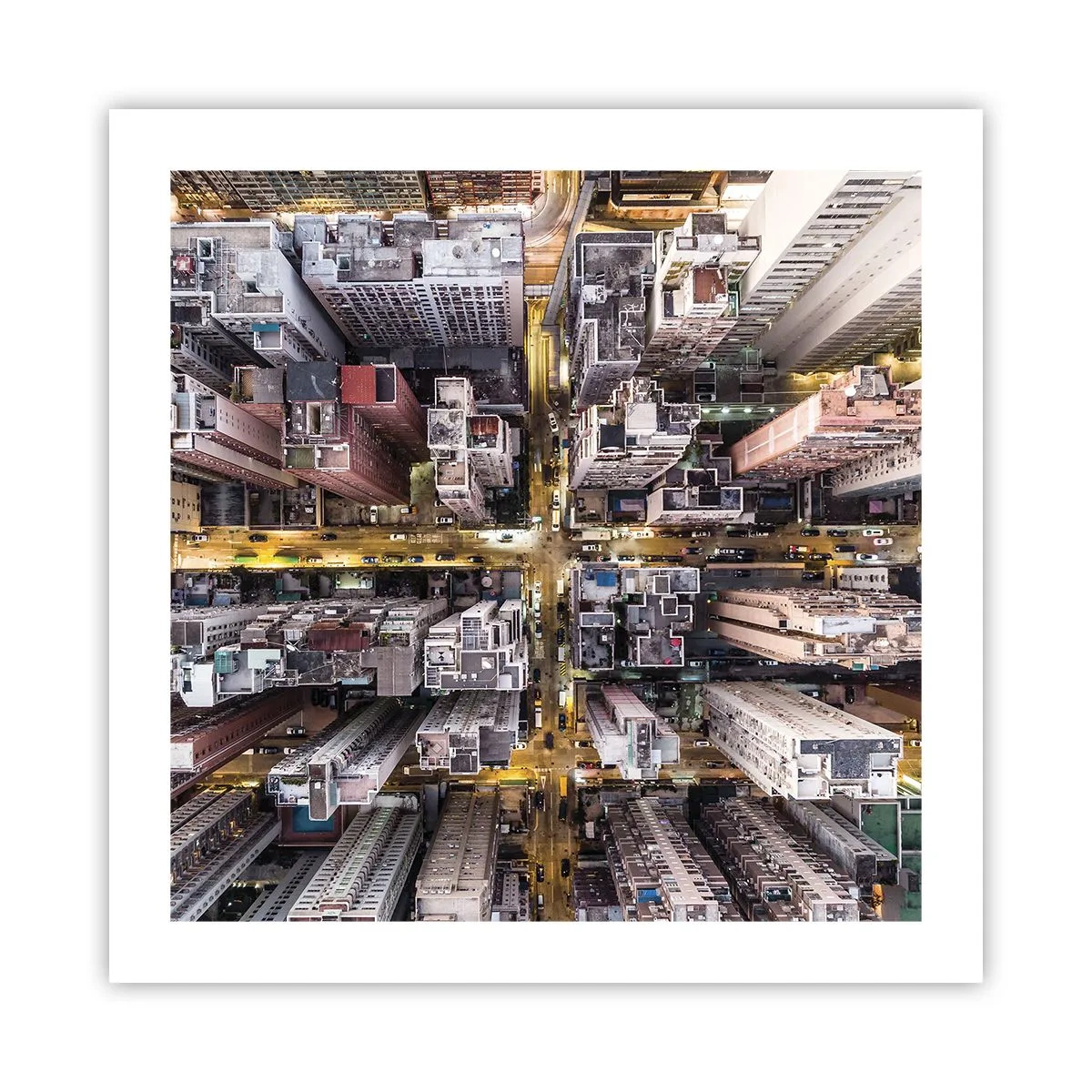 Plakat - Pozdrowienia z Hongkongu - 50x50 cm
