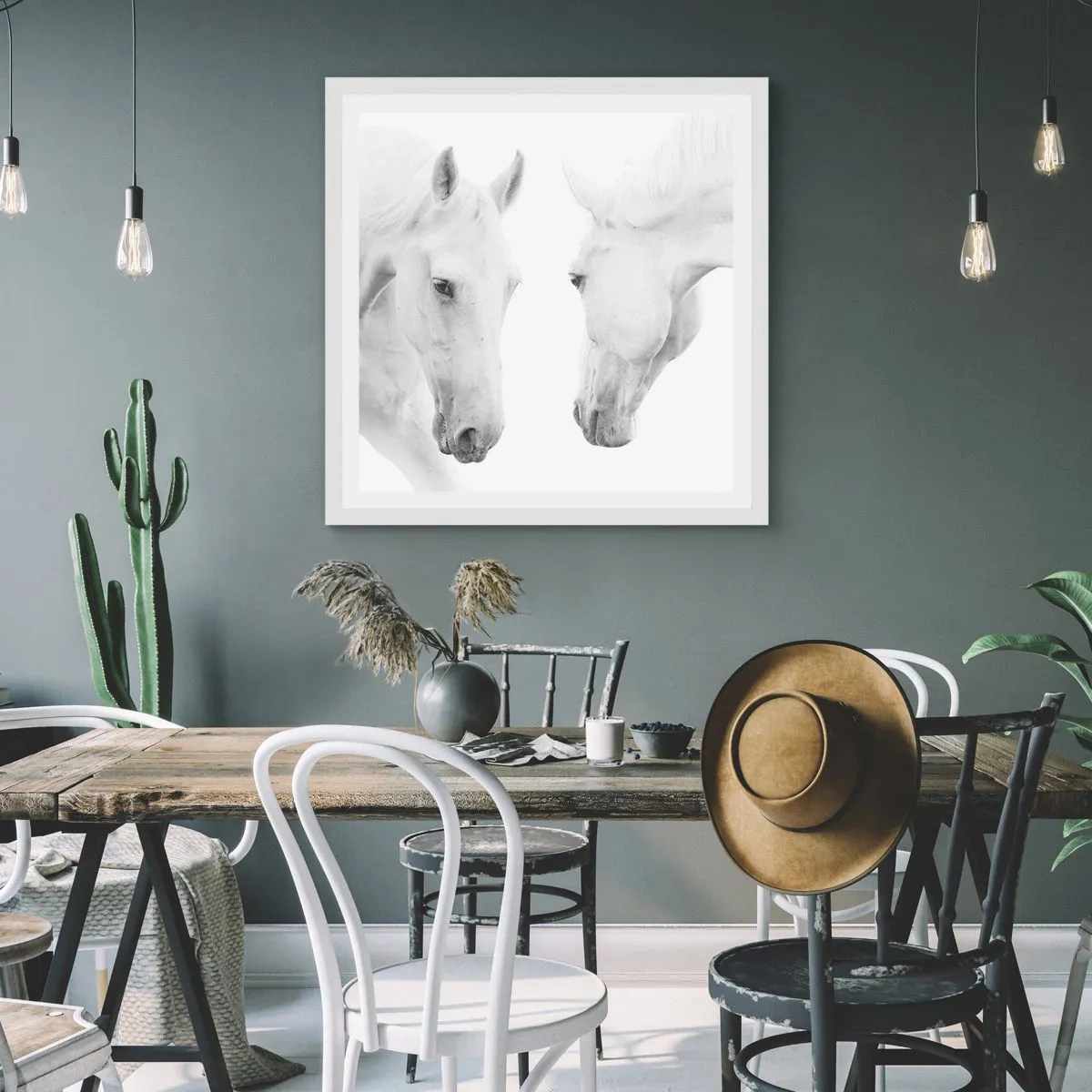 Plakat w białej ramie - Czy to jest przyjaźń…? - 60x60 cm