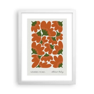 Plakat w białej ramie - Z życia kwiatów - 30x40 cm