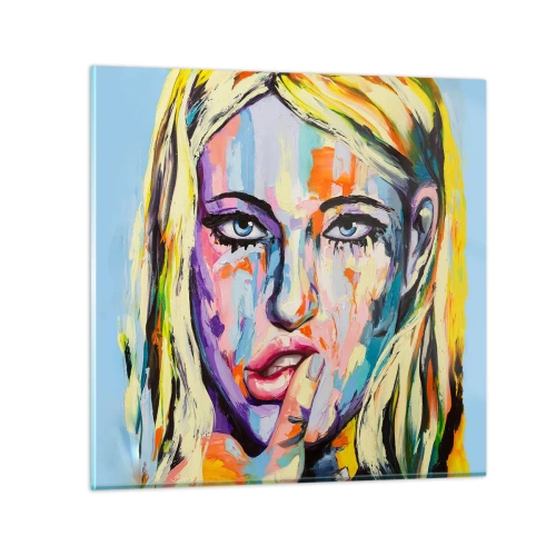 Obraz na szkle - Spójrz jej prosto w oczy - 70x70 cm
