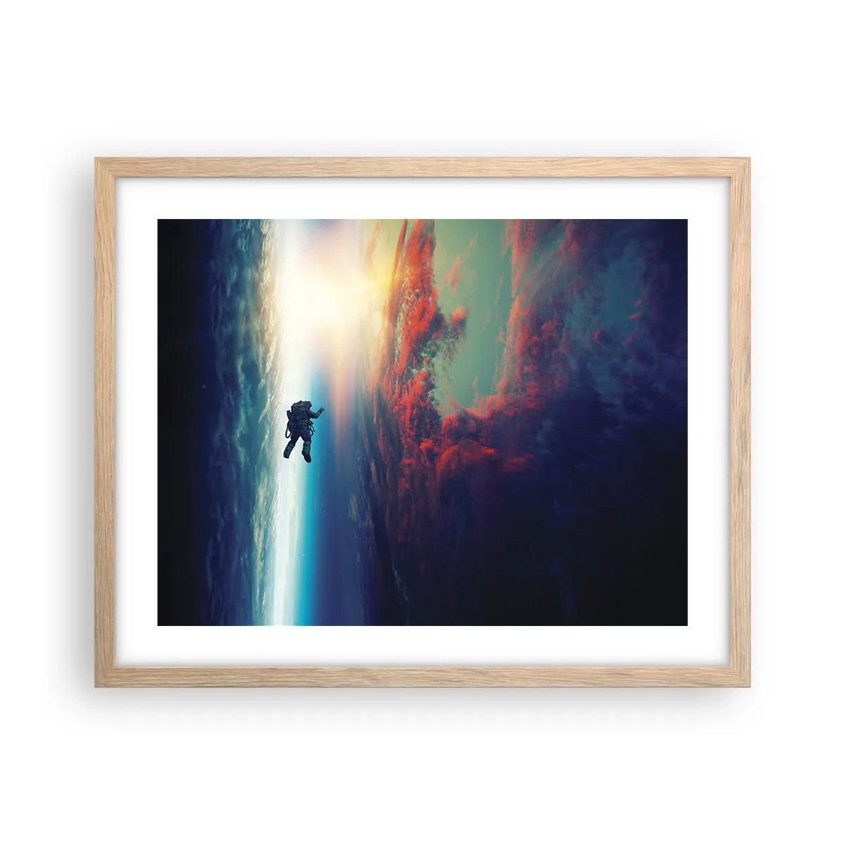 Plakat w ramie jasny dąb - Mierzyć się ze wszechświatem - 50x40 cm