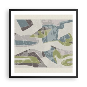 Plakat w czarnej ramie - Kompozycja za szybą - 60x60 cm