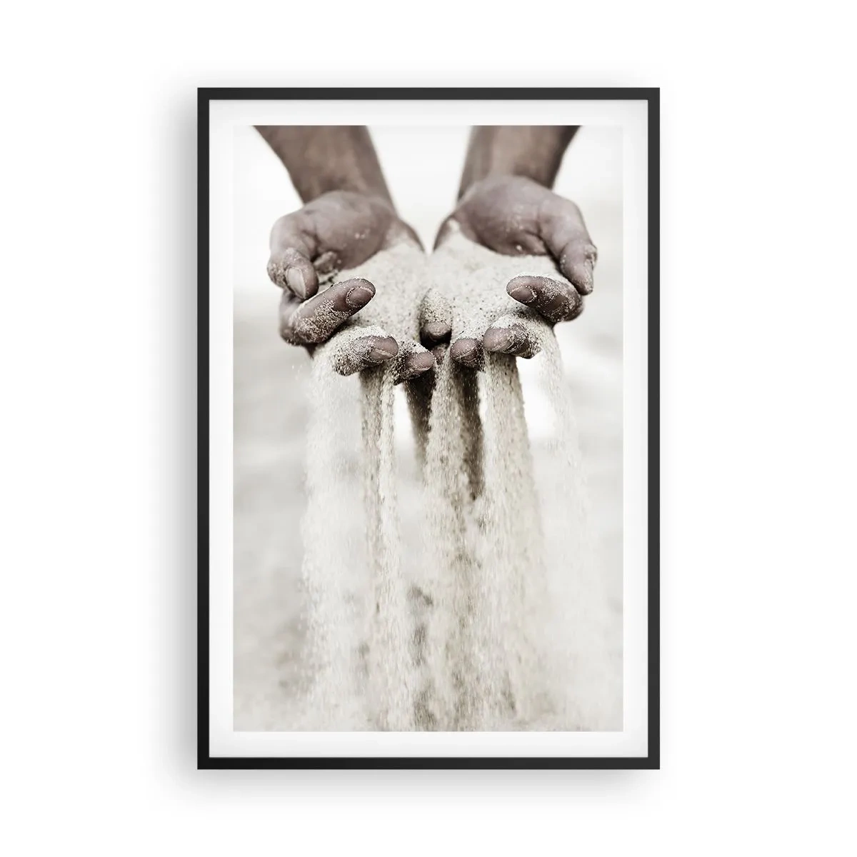 Plakat w czarnej ramie - Tymi rękoma… - 61x91 cm