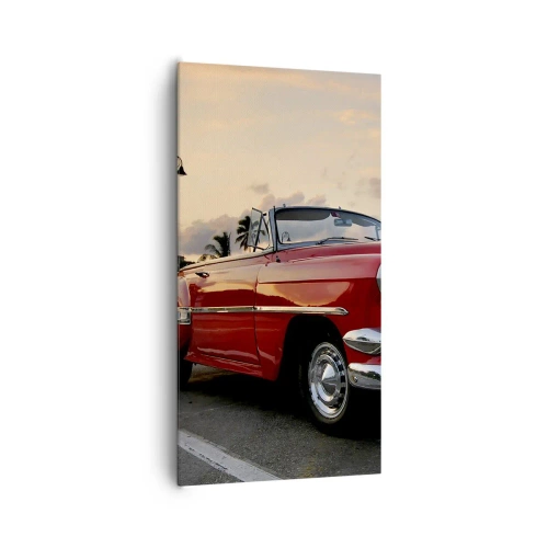 Obraz na płótnie - Czerwony żar tropików - 65x120 cm