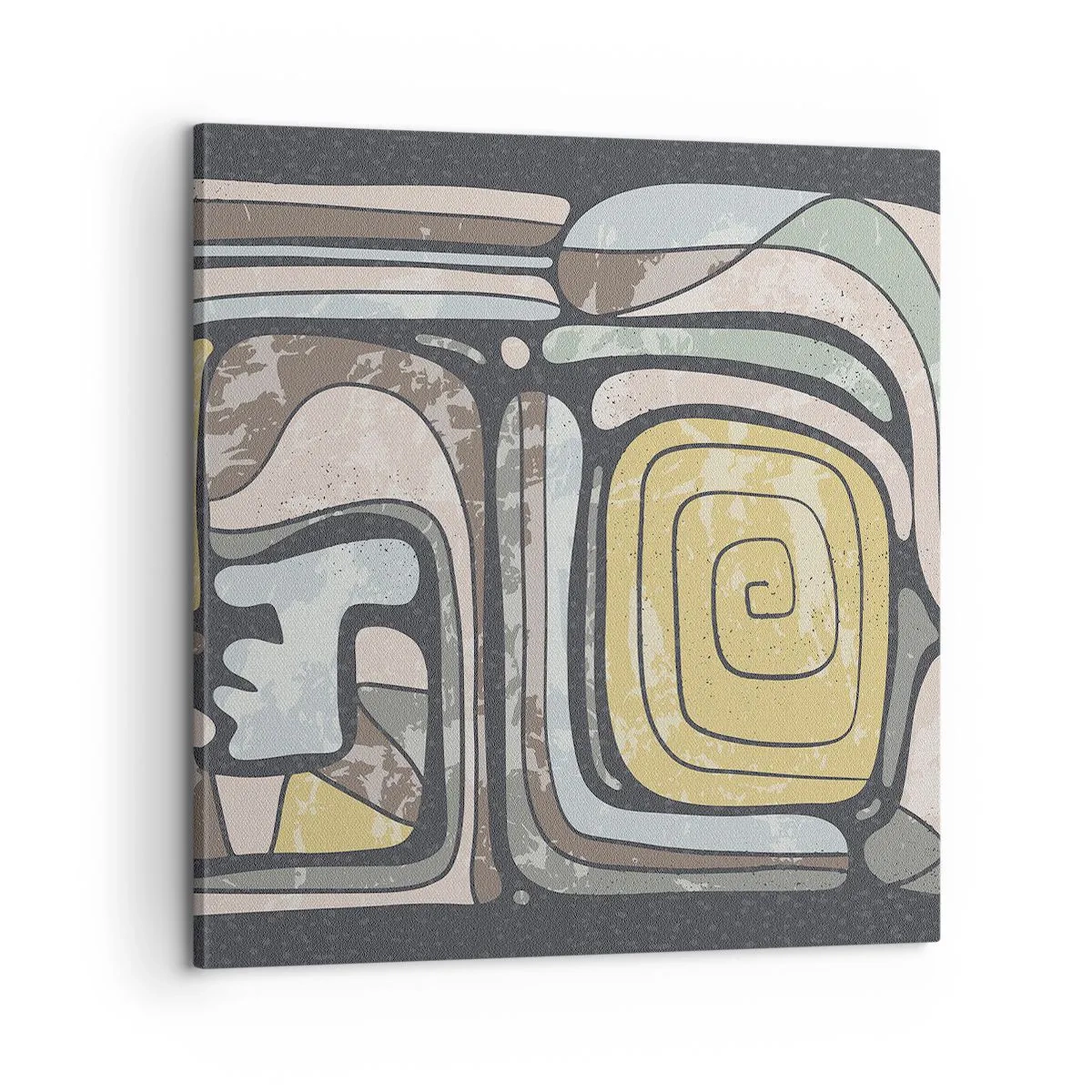 Obraz na płótnie - Abstrakcja w duchu prekolumbijskim - 60x60 cm