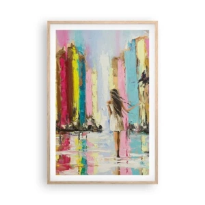 Plakat w ramie jasny dąb - Idż za mną - 61x91 cm