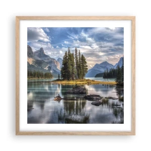 Plakat w ramie jasny dąb - Nad wodą wielką i czystą… - 50x50 cm
