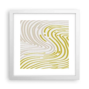 Plakat w białej ramie - Kompozycja z łagodnym ugięciem - 30x30 cm