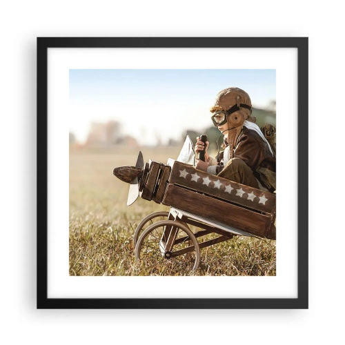 Plakat w czarnej ramie - Start ku marzeniu - 40x40 cm