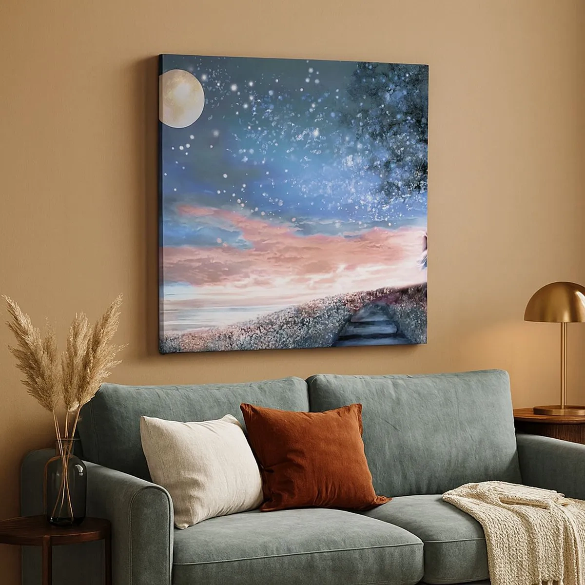 Obraz na płótnie - Gwiaździsty spektakl - 30x30 cm