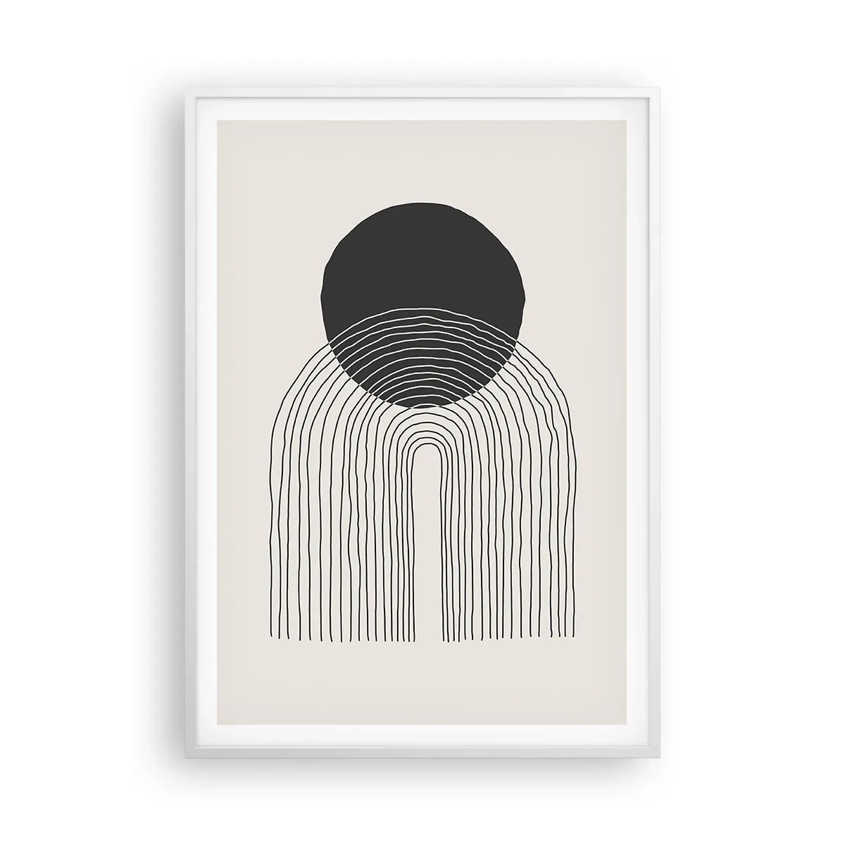 Plakat w białej ramie - Drżenie i pewność - 70x100 cm