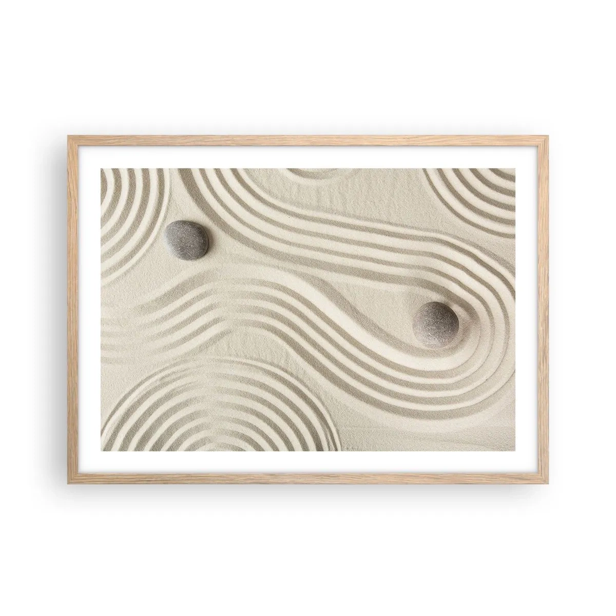 Plakat w ramie jasny dąb - Dotyk ciepła - 70x50 cm