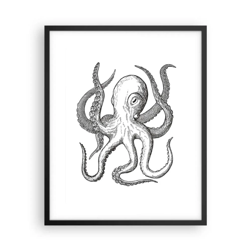 Plakat w czarnej ramie - Tańcząca z falami - 40x50 cm