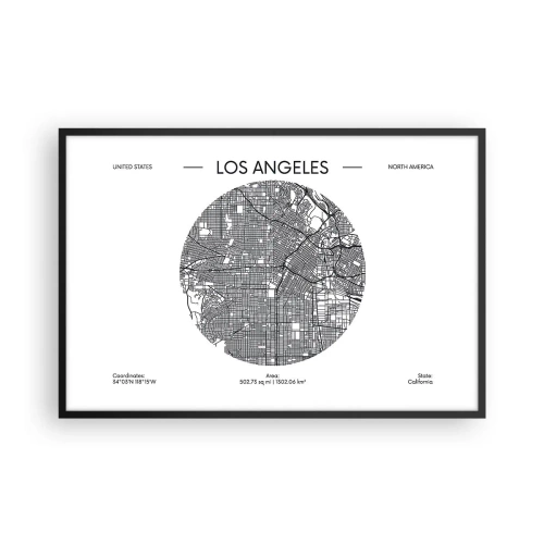 Plakat w czarnej ramie - Anatomia Los Angeles - 91x61 cm
