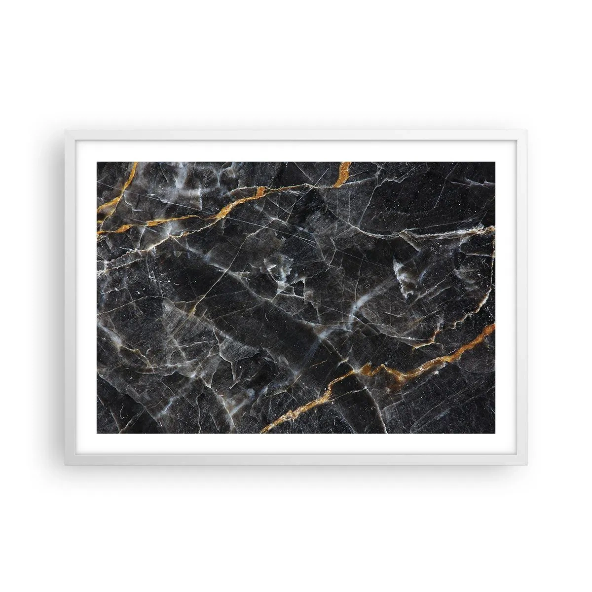 Plakat w białej ramie - Wewnętrzne życie kamienia - 70x50 cm