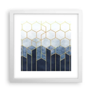 Plakat w białej ramie - Kompozycja w synkopowym rytmie - 30x30 cm