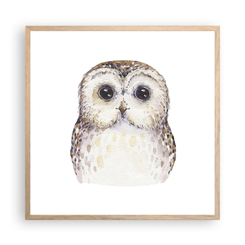 Plakat w ramie jasny dąb - Spójrz mi w oczy - 60x60 cm