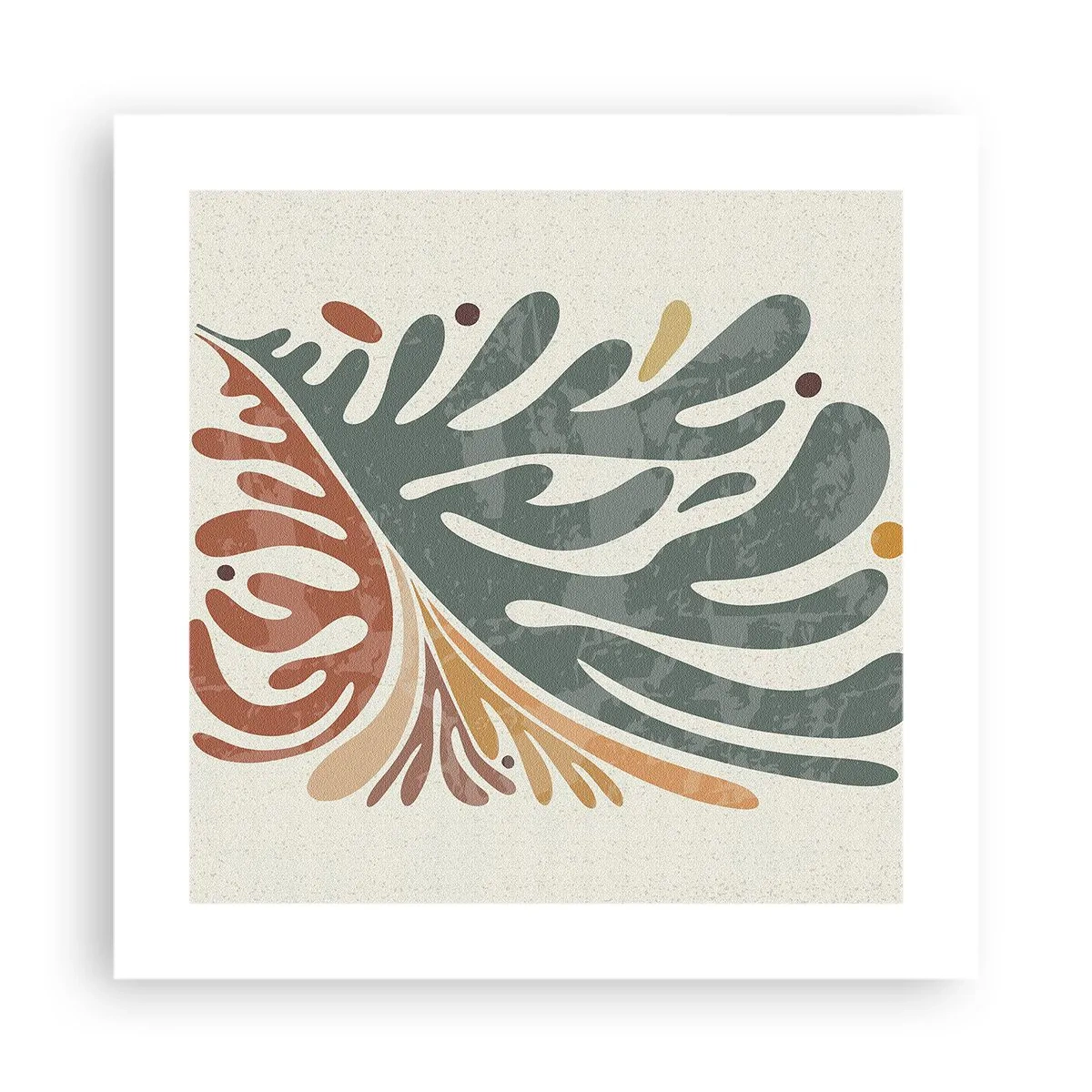 Plakat - Wielobarwny liść - 40x40 cm