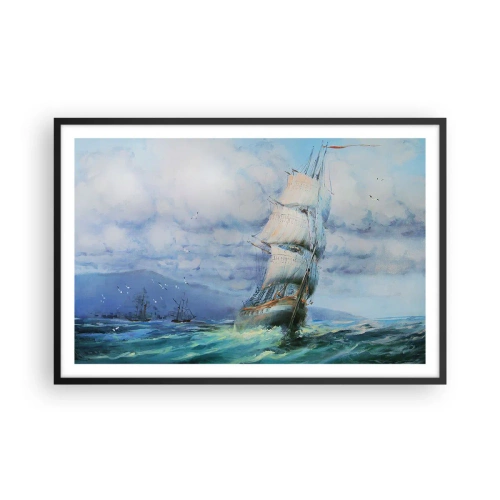 Plakat w czarnej ramie - Pomyślnych wiatrów - 91x61 cm