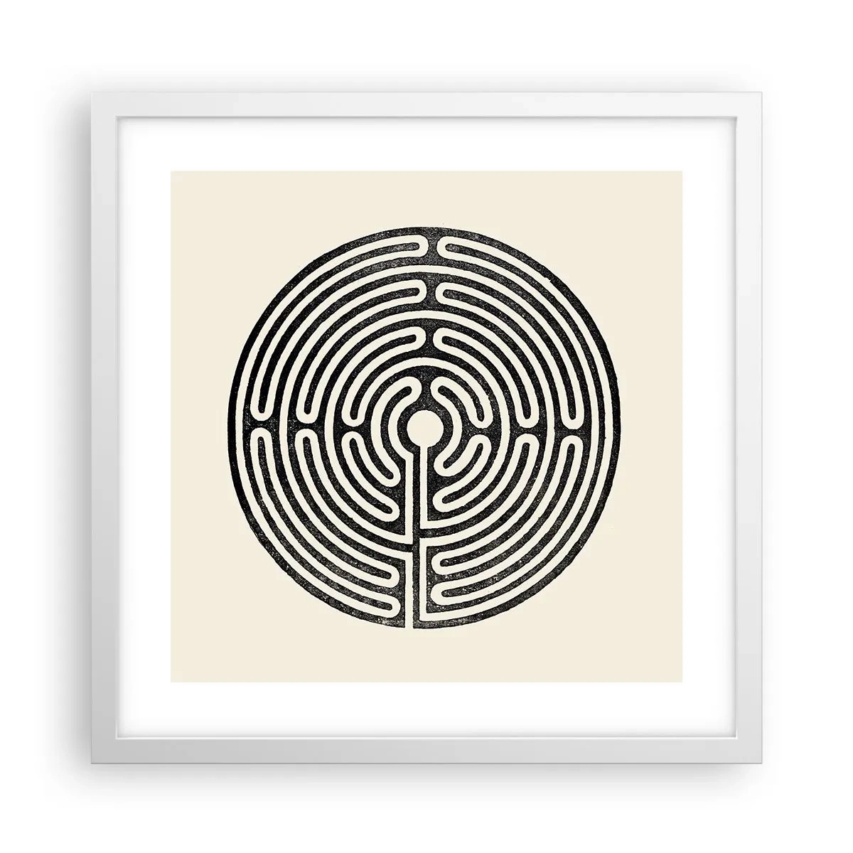 Plakat w białej ramie - Tajemniczy porządek - 40x40 cm