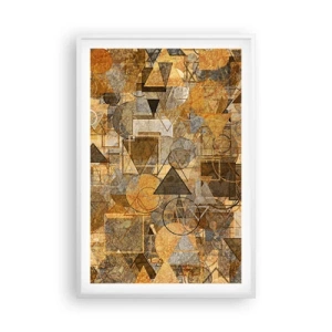 Plakat w białej ramie - Świat ujęty w formę - 61x91 cm