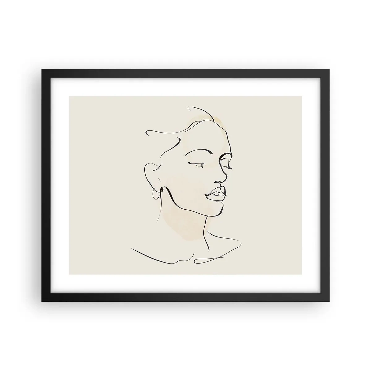 Plakat w czarnej ramie - Pewną kreską - 50x40 cm