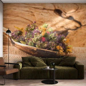 Fototapeta Standard Eco - Kwiecie barwiste i zioła pachnące - Natura, Suszone Zioła, Kuchnia - 150x105 cm
