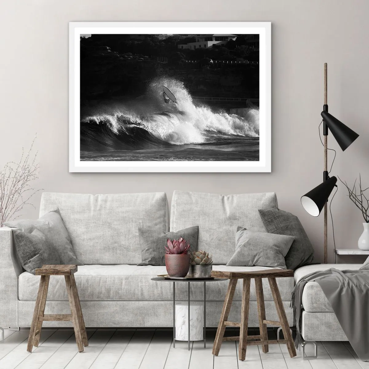 Plakat w białej ramie - Wyzwanie przyjęte! - 50x40 cm