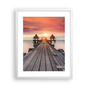 Plakat w białej ramie - Zachód na wschodzie - 40x50 cm