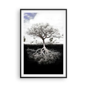 Plakat w czarnej ramie - Odkrycie natury świata - 61x91 cm