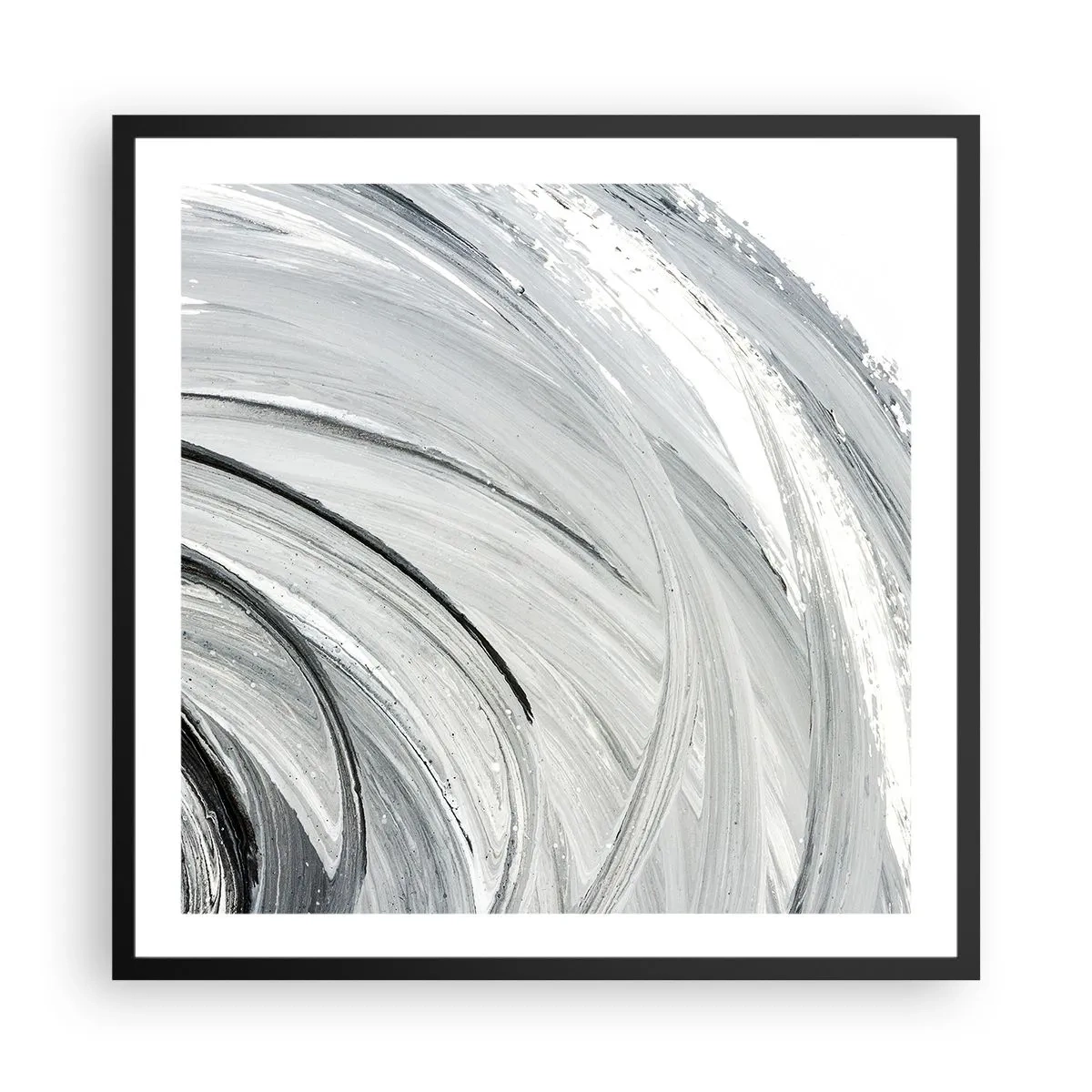 Plakat w czarnej ramie - Kompozycja orbitalna - 60x60 cm