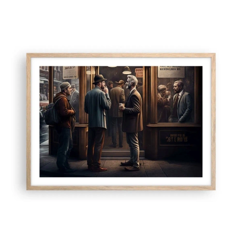 Plakat w ramie jasny dąb - Dobra chwila dnia - 70x50 cm