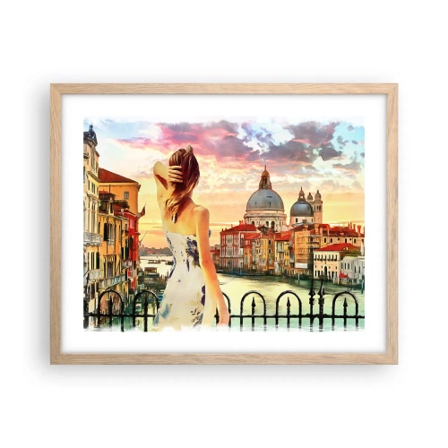 Plakat w ramie jasny dąb - Jak przygoda to tylko w … - 50x40 cm