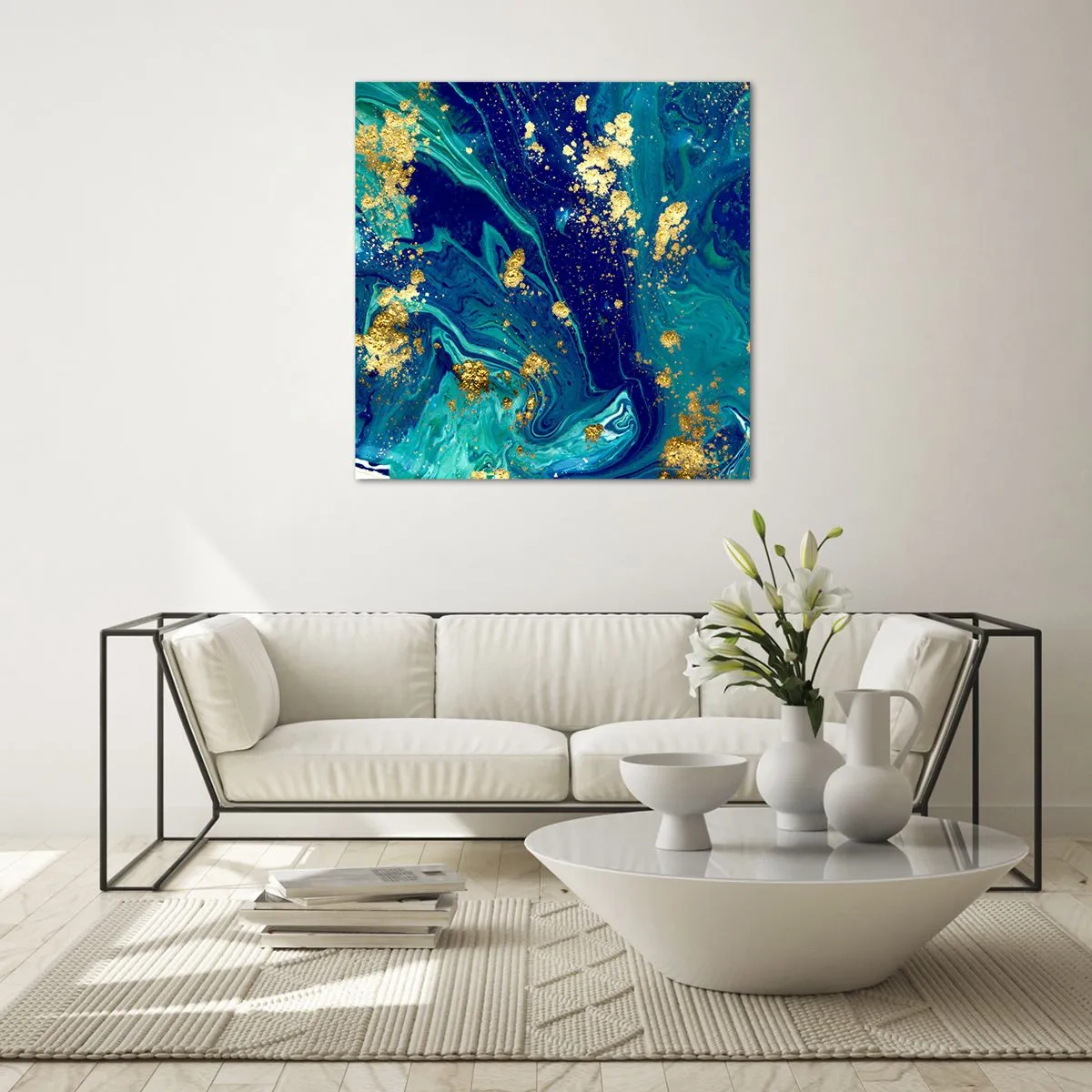 Obraz na szkle - Płatki słońca  - 60x60 cm