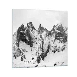Obraz na szkle - Granitowa groźna grań - 60x60 cm