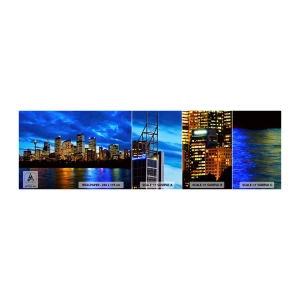 Fototapeta Próbka Standard Eco - Noc świateł i barw - Miasto, Sydney, Architektura - 100x30 cm