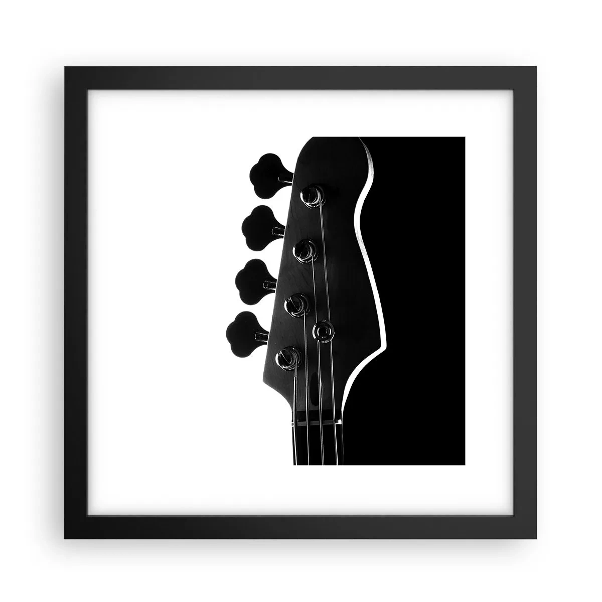 Plakat w czarnej ramie - Rockowa cisza  - 30x30 cm