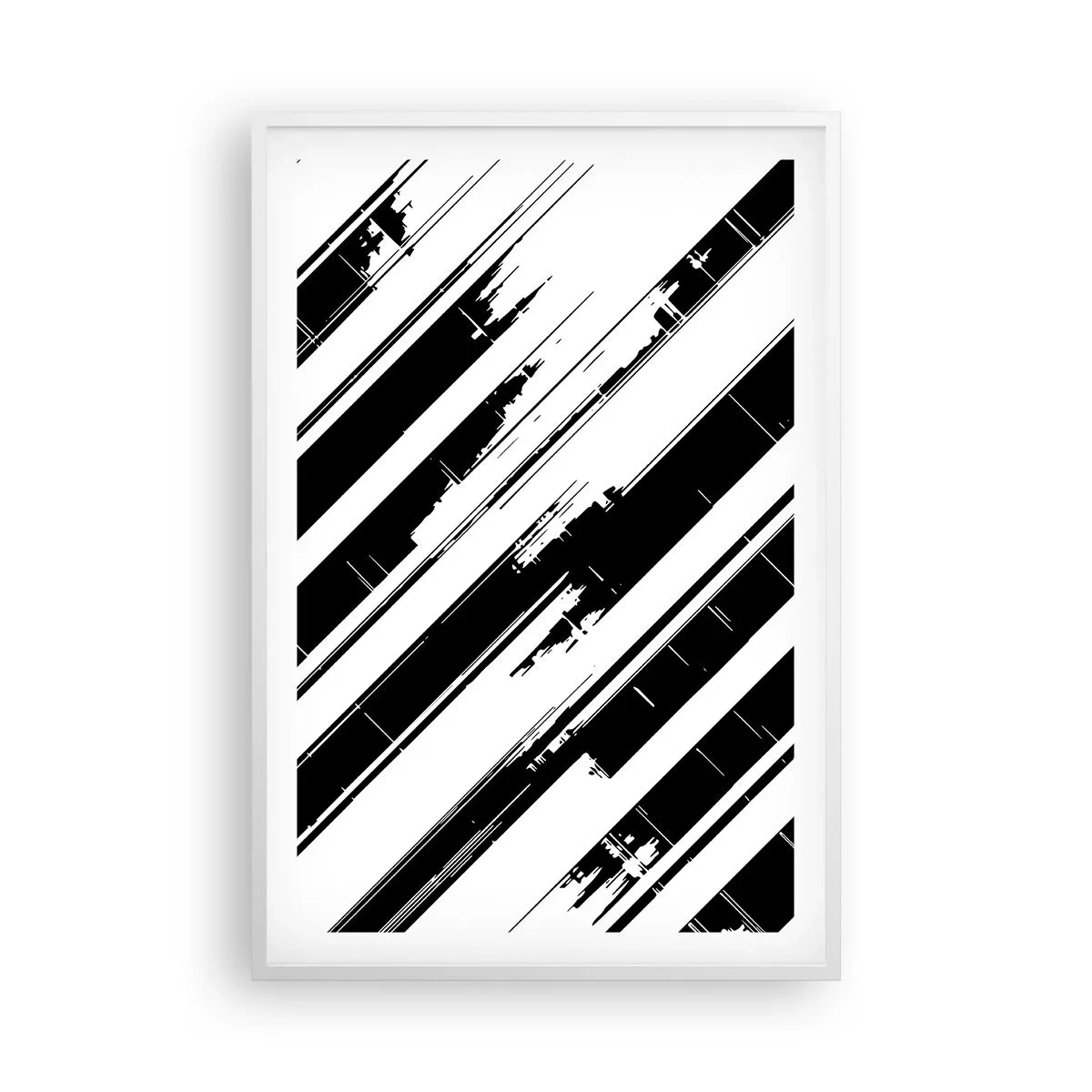Plakat w białej ramie - Kompozycja intensywna i dynamiczna - 61x91 cm