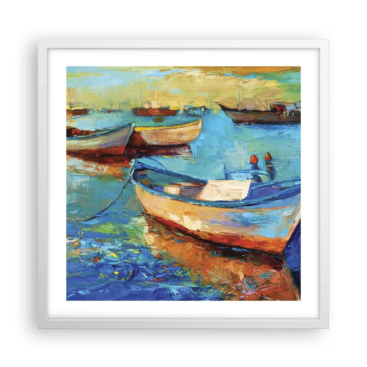 Plakat w białej ramie - W południowej zatoce - 50x50 cm