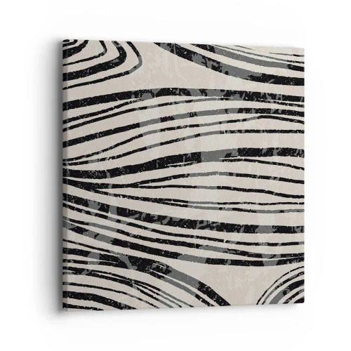 Obraz na płótnie - Rozlewisko linii - 40x40 cm