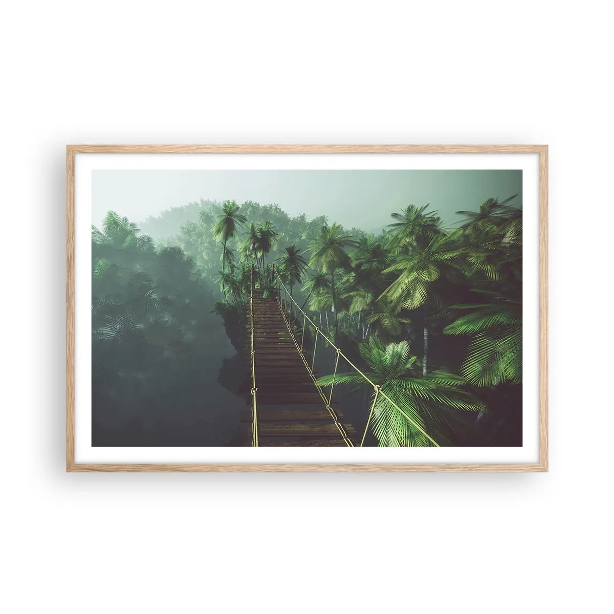 Plakat w ramie jasny dąb - Nad kipielą zieleni - 91x61 cm