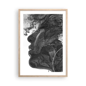 Plakat w ramie jasny dąb - Zaplątana w marzeniach - 50x70 cm