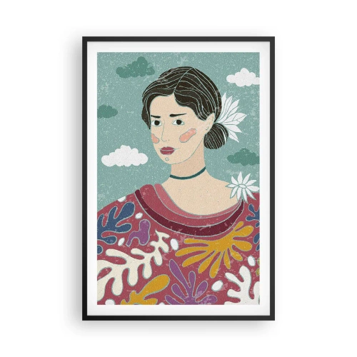 Plakat w czarnej ramie - Z melancholią w spojrzeniu - 61x91 cm